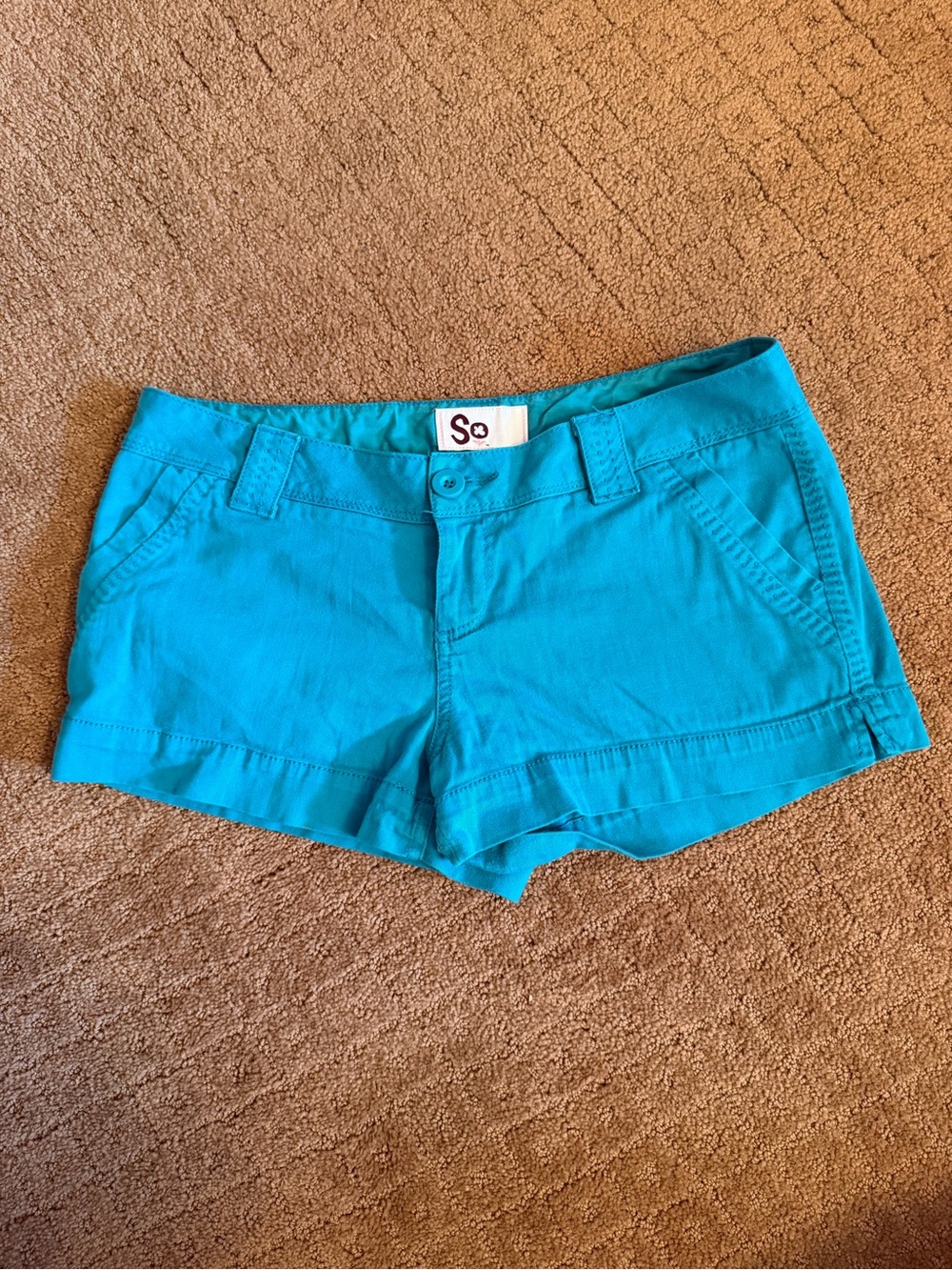 Sonoma Teal Low Rise Micro Chino Shorts Women’s Size 11